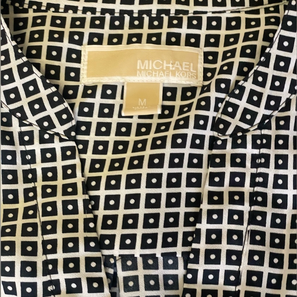 MICHAEL KORS Zipper Detail Blouse Sz M